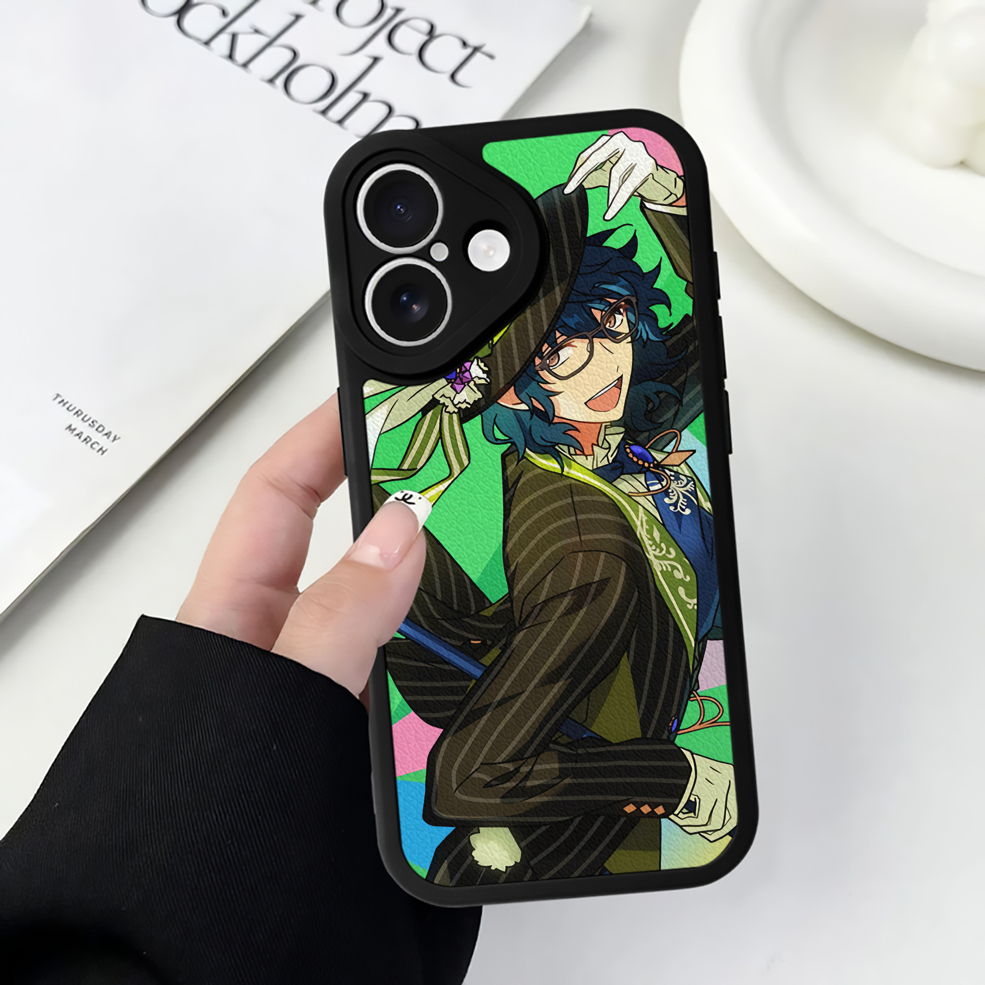 （画像用） あんさんぶるスターズ! Ensemble Stars 【iPhone 16シリーズ対応】シリコンスマホケース（レザー調） 材質：シリコン